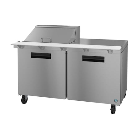 Hoshizaki Refrigerator, Two Section Mega Top Prep Table, Stainless Doors,  SR60B-12M